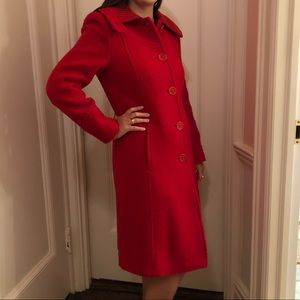 Pringle of Scotland Red Wool Coat